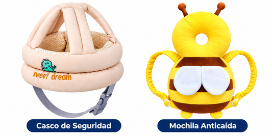 PROTECTOR ANTICAÍDAS 2 EN 1 PARA BEBÉS | CASCO ACOLCHADO + MOCHILA PROTECTORA