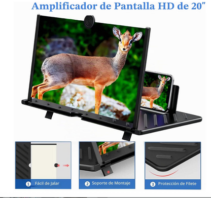 AMPLIFICADOR DE PANTALLA PARA CELULAR – EXPERIENCIA VISUAL MÁS GRANDE Y CÓMODA