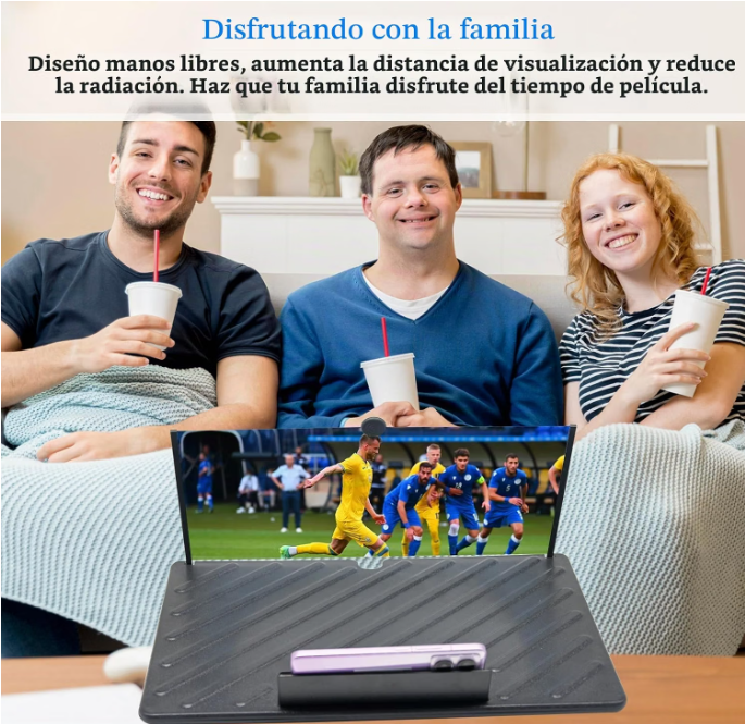 AMPLIFICADOR DE PANTALLA PARA CELULAR – EXPERIENCIA VISUAL MÁS GRANDE Y CÓMODA