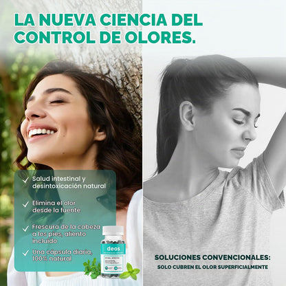DEOS – SUPLEMENTO PARA LA FRESCURA CORPORAL Y EL ALIENTO | 30 CÁPSULAS