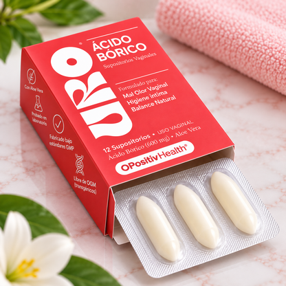 ÁCIDO BÓRICO 600 MG CON ALOE VERA – SUPOSITORIOS PARA EL CUIDADO ÍNTIMO FEMENINO