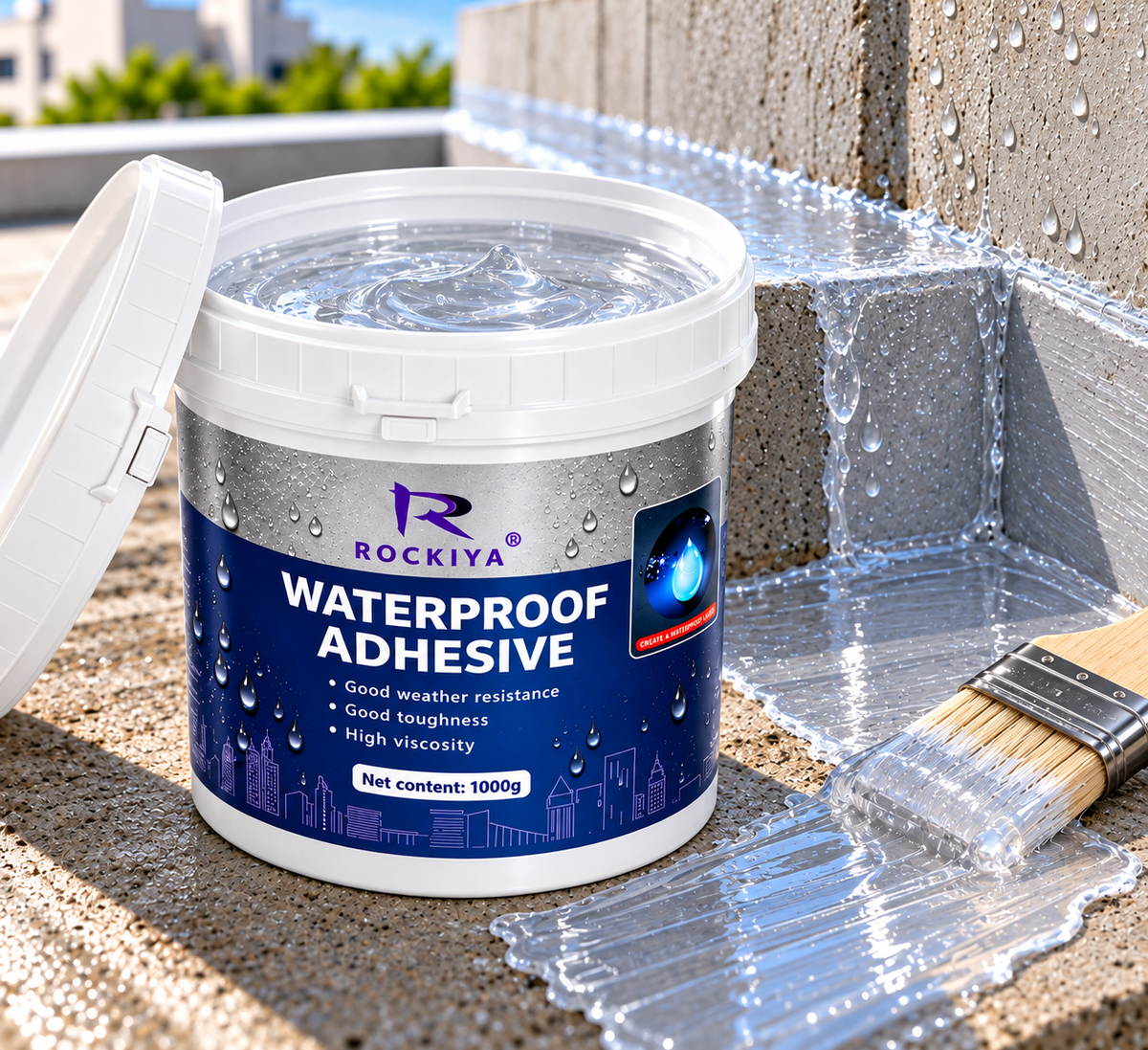 ADHESIVO IMPERMEABILIZANTE ROCKIYA 1000G