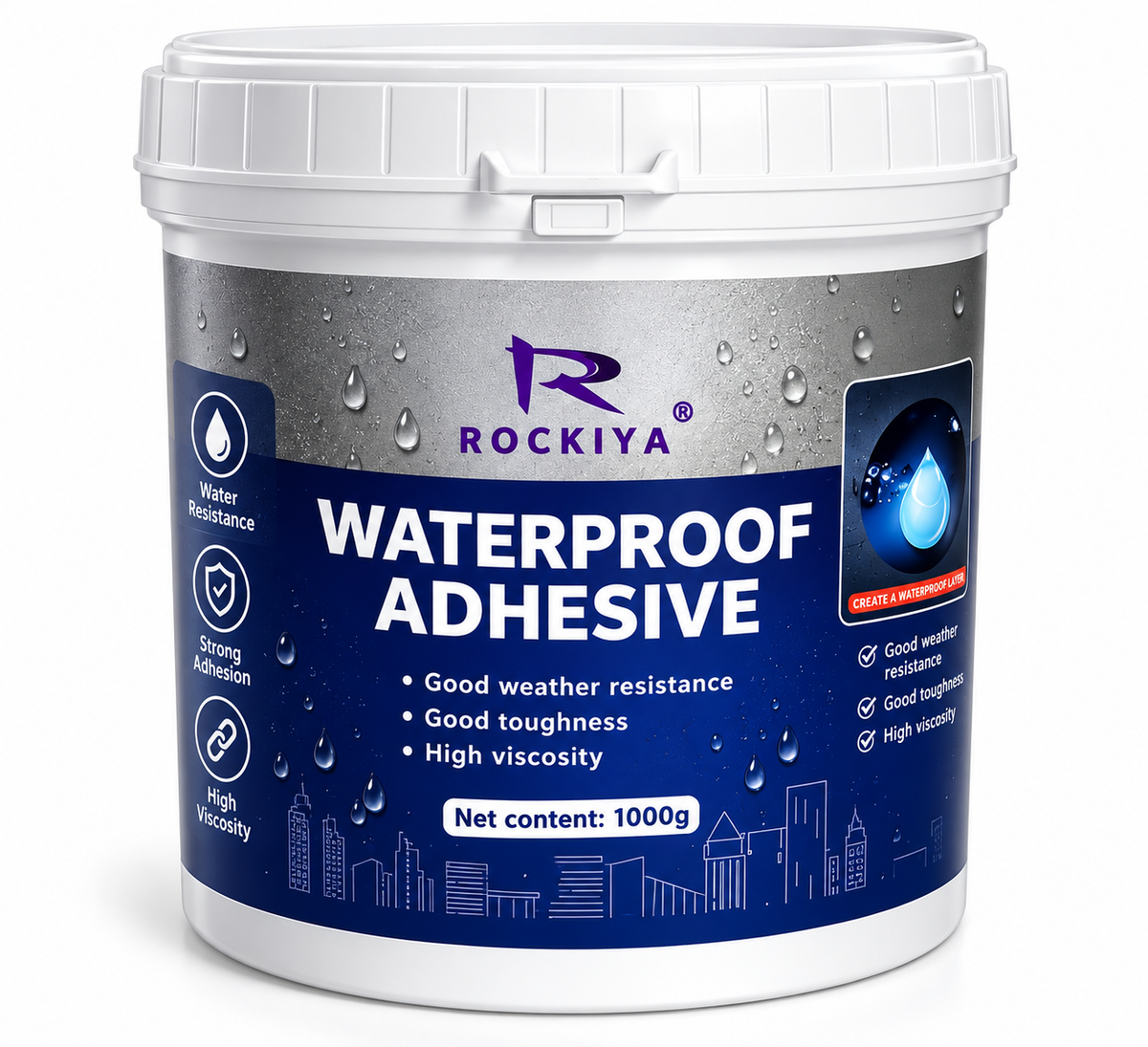ADHESIVO IMPERMEABILIZANTE ROCKIYA 1000G