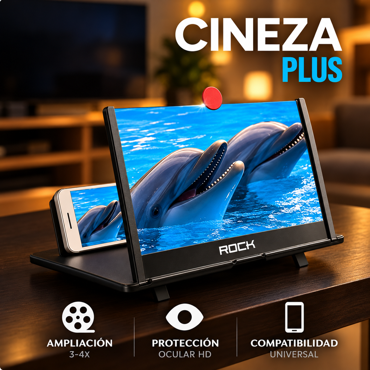 AMPLIFICADOR DE PANTALLA PARA CELULAR – EXPERIENCIA VISUAL MÁS GRANDE Y CÓMODA